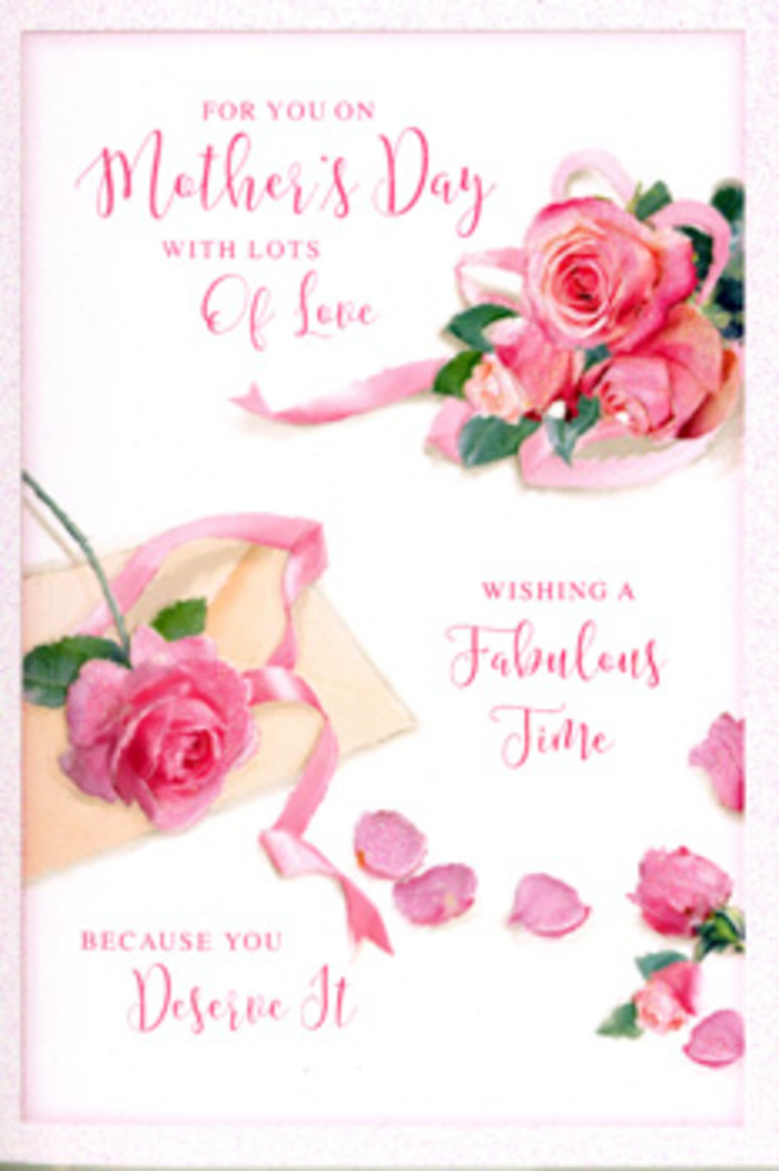 The Mother's Day card shown here offers a serene composition of pink roses and calligraphy, reminiscent of the careful styling seen in a Fitzrovia Flowers display. At the heart of the design lies a lush bouquet-style cluster of roses, their blooms open and full, with layers of velvety petals that curl and overlap naturally. Shades of pink flow from delicate, almost porcelain blush to warmer, deeper rose tones, lending a soft gradient of colour that stands out against the card's white background. Scattered petals and a few smaller blooms extend from the central cluster, trailing across the card in a loose, organic pattern that suggests petals drifting to a tabletop after a bouquet has been gently adjusted. Interwoven among these floral elements, flowing script spells out an affectionate Mother's Day greeting, the lines of text appearing light and airy, as if written with a careful, steady hand. The lettering does not dominate; instead, it gently meanders through the roses like a ribbon, echoing the natural curves of stems and petal edges. The lighting is diffuse and even, creating a soft glow around the flowers without stark highlights, much like the ambient light in a Fitzrovia studio on a cloudy afternoon. Altogether, the card feels like a quiet moment of appreciation captured in ink and petals-perfect for pairing with a real bouquet delivered across Fitzrovia to a mum who loves simple, elegant floral designs and the timeless grace of pink roses.